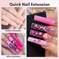 Makartt Poly Nail Gel50Ml Sheer Pink Gel Builder For Crystal Pink Color Nail Extension Strengthener Gel 3D Diy Hard Gel Manicur