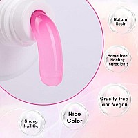 Makartt Poly Nail Gel50Ml Sheer Pink Gel Builder For Crystal Pink Color Nail Extension Strengthener Gel 3D Diy Hard Gel Manicur