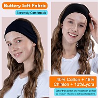 Ritoper Black Workout Head Bands For Womens Hair Buttery Soft Non Slip Wide Black Headbands Hair Bands For Womens Hair Thick