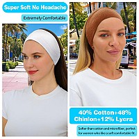 Ritoper Headbands For Women Non Slip Wide Workout Headbands Cotton Black White Head Bands Hair Bands For Womens Hair Thick He