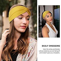 Dreshow Headbands For Women Girls Vintage Headband Knotted Headwraps Criss Cross Hair Bands Accessories