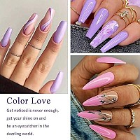 Meet Across Purple Gel Nail Polish Set 8 Colors Purple Pastel Pink Lavender Gel Polish Soak Off Grape Lilac Violet Gel Nail Art