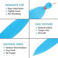 Run Shui Light Bluepink Pre Stretched Braiding Hair 2 Packs Pre Feathered Braid Hair Extensions 30 Inches Kanekalon Hair Braids