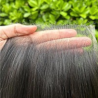 Mnador 5X5 Skinlike Real Hd Lace Closure Straight Human Hair 0095Mm Ultrathin Hd Lace Closure With Tiny Knots Brazilian Virgin