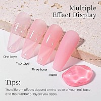 Krisnice Jelly Crystal Gel Nail Polish Set Pink Orangetranslucent Fall Autumn Designs Manicure Diy Home Uv Led Soak Off Art Gift