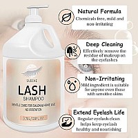 Svecke Eyelash Shampoo 128 Floz378L With 50 Lash Extension Aftercare Cards Foaming Cleanser For Professional Salon And Hom