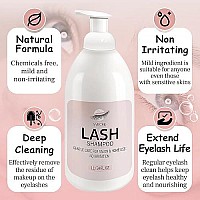 Svecke Lash Shampoo 34 Floz1 L Eyelash Shampoo For Lash Extension Eyelash Extension Cleanser Lash Eyelid Foam Cleaning Kit