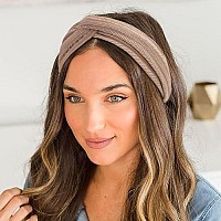 Dreshow Headbands Twist Knotted Women Head Bands Boho Stretchy Hair Bands Non Slip For Girls Criss Cross Head Wrap Turban Plain