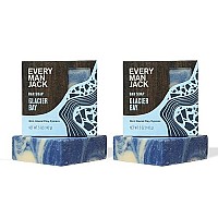 Every Man Jack Cold Plunge Mens Bar Soap Glacier Bay Scent With Notes Of Uplifting Mint Cypress And Cooling Glacier Clay D