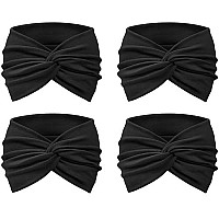 Dreshow Extra Wide Headbands For Women Cotton Turban Knotted Bandana Head Bands Non Slip Boho Hair Accessories For Sports Yoga