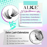 Alice Eyelash Extensions Lash Clusters 280Pcs 1018Mm Wispy Individual Lashes Fluffy Volume Mix 60D 80D D Curl Lash Extensions S