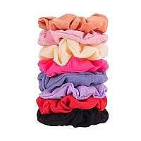 Wekneve Scrunchies For Womens Thick Curly Hair Satin Hair Scrunchies For Girls 48 Count Ht038Pcs