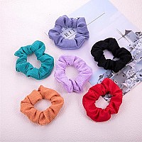 Wekneve Scrunchies For Womens Thick Curly Hair Satin Hair Scrunchies For Girls 48 Count Ht038Pcs