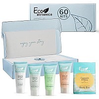 Eco Botanics Amenity Kit Boxed Hotel Toiletries Bulk Set 85 Oz Travel Size Shampoo Conditioner Lotion Body Wash Body B