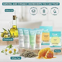 Eco Botanics Amenity Kit Boxed Hotel Toiletries Bulk Set 85 Oz Travel Size Shampoo Conditioner Lotion Body Wash Body B