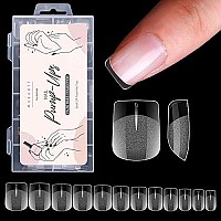 Makartt Extra Short Square Nail Tips120Pcs Full Cover Fake Nailshalf Matte Preshape Gel Acrylic Nails Nail Extension Home Di