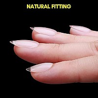 Makartt Extra Short Almond Nail Tips120Pcs Full Cover Fake Nailshalf Matte Preshape Gel Acrylic Nails Nail Extension Home Di