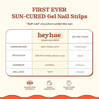 Heyhae Semi Cured Gel Nail Strips Sun Cured Gel Nail Wraps No Led Lamp Needed Easy Apply Remove Includes 28 Strips 1 Prep