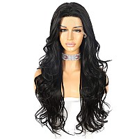 Sapphirewigs 13 4 Body Wave Lace Front Wig For Women Highlight Ash Blonde With White Tips Pre Plucked Hairline Long Wavy Synthe