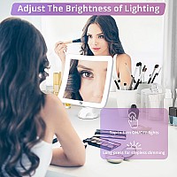 Fabuday 30X Lighted Magnifying Mirror With Lights 8 Inch Makeup Mirrors With Suction Cups And Magnification For Bathrooom Dua