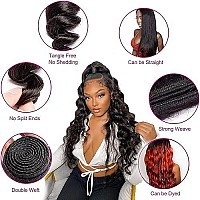 Releek Human Hair Bundles With Closure 18 20 22 2416