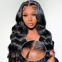 Daveila Body Wave Glueless Wig Human Hair Pre Plucked Pre Cut Glueless Lace Front Wig Ready To Wear 6X4 Body Wave Closure Wig Hu