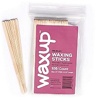 Waxup 100 Small Wax Sticks For Waxing Wooden Applicators Spatulas For Body Hair Removal Face Ear And Nose Waxing Sticks For