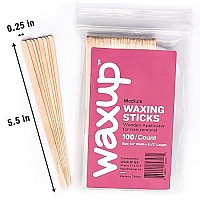 Waxup 100 Small Wax Sticks For Waxing Wooden Applicators Spatulas For Body Hair Removal Face Ear And Nose Waxing Sticks For