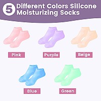 5 Pairs Silicone Socks For Dry Cracked Feet Silicone Socks For Women Silicone Foot Socks Silicone Socks For Moisturizing Feet