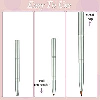 2 Pack Lip Brush For Lipstick Retractable With Cap Doubleended Lip Makeup Brushes Retractable Lip Gloss Lipstick Brush Applica