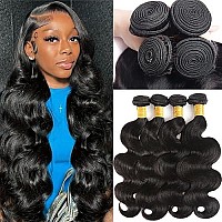 Katspon 12A Human Hair Bundles 16 18 20 22 Inch Body Wave Bundles Human Hair 100 Unprocessed Brazilian Virgin Hair 4 Bundles De