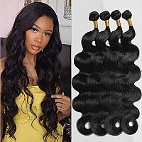 Human Hair Bundles Body Wave Bundles Human Hair 18 20 22 24 Inch 3 Bundles Human Hair 10A Grade 100 Unprocessed Brazilian Virgi