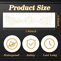 Junebrushs Glitter Freckles Face Tattoo 20 Sheets Gold Glow Up Face Makeup Speckles Waterrepellent Freckles Metallic Tattoo St