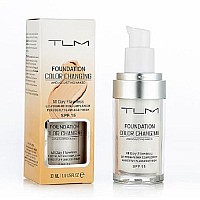 Tlm Colour Changing Foundation Flawless Coverage Lightweight Formula Adapts To Skin Tone Hides Wrinkles Lines Hydrating